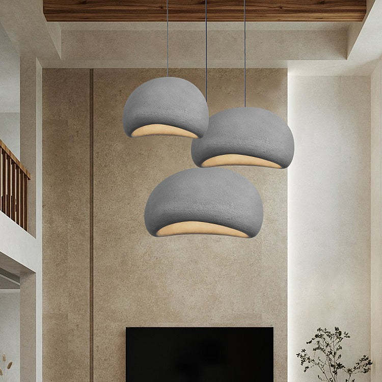 Nordic Oval Arch Polystyrene Pendant Light — Orange / 220V-240V For UK/AU