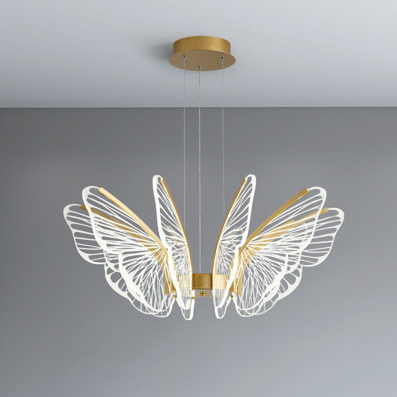 Contemporary Butterfly Iron Aluminum Pendant Light