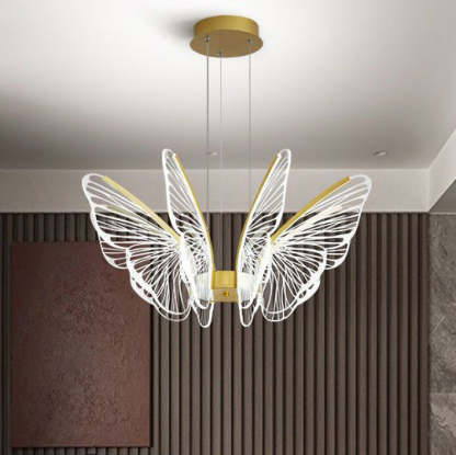 Contemporary Butterfly Iron Aluminum Pendant Light