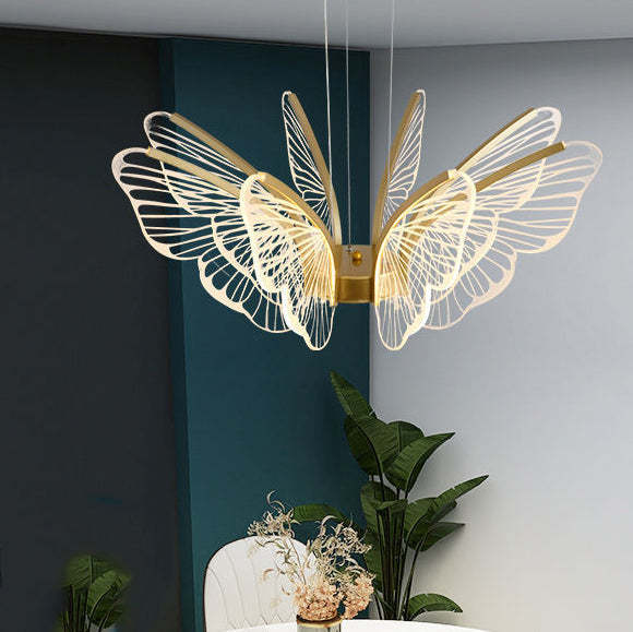 Contemporary Butterfly Iron Aluminum Pendant Light