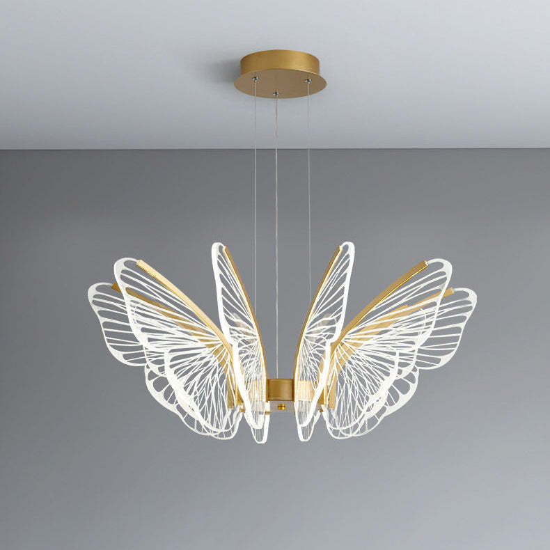 Contemporary Butterfly Iron Aluminum Pendant Light