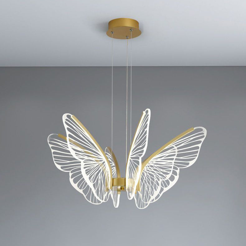 Contemporary Butterfly Iron Aluminum Pendant Light