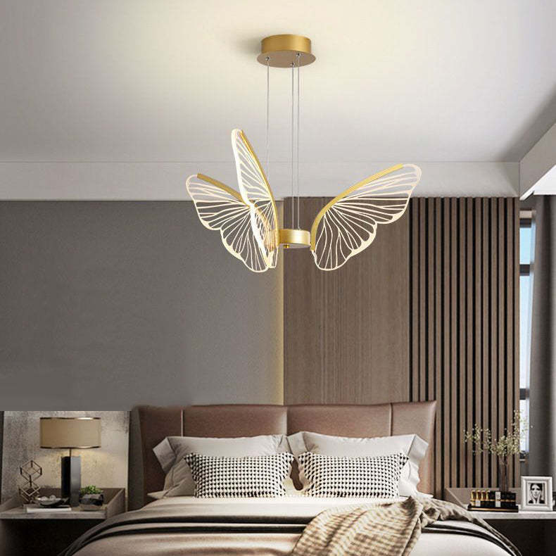 Contemporary Butterfly Iron Aluminum Pendant Light