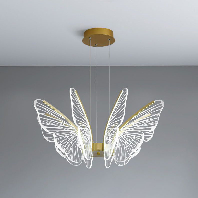 Contemporary Butterfly Iron Aluminum Pendant Light