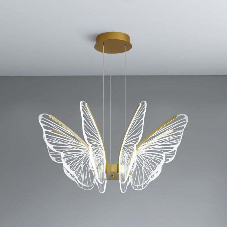 Contemporary Butterfly Iron Aluminum Pendant Light