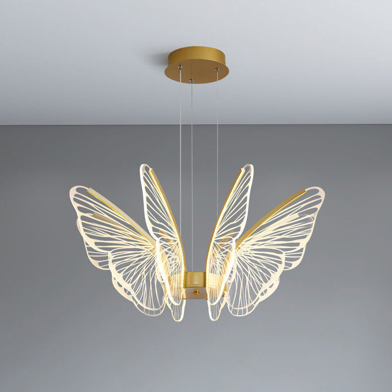 Contemporary Butterfly Iron Aluminum Pendant Light
