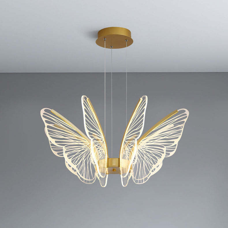 Contemporary Butterfly Iron Aluminum Pendant Light