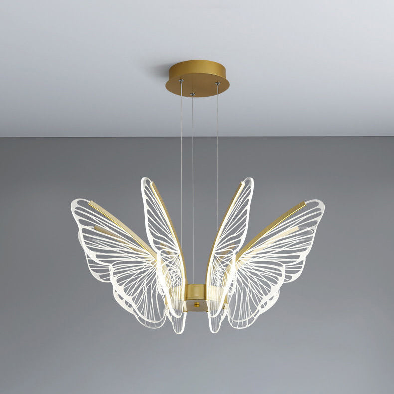 Contemporary Butterfly Iron Aluminum Pendant Light