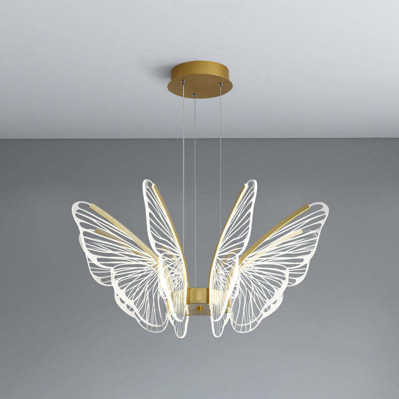 Contemporary Butterfly Iron Aluminum Pendant Light