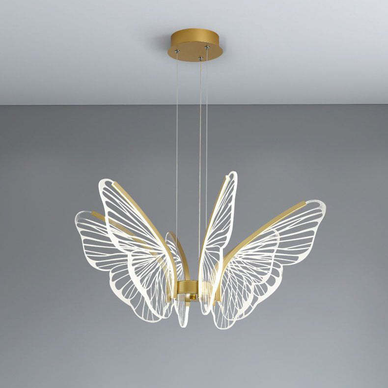 Contemporary Butterfly Iron Aluminum Pendant Light