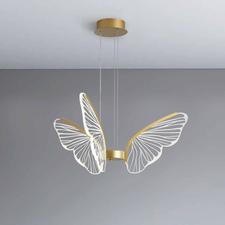 Contemporary Butterfly Iron Aluminum Pendant Light