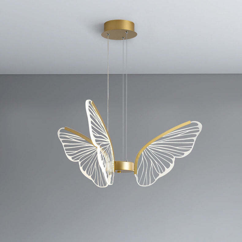 Contemporary Butterfly Iron Aluminum Pendant Light