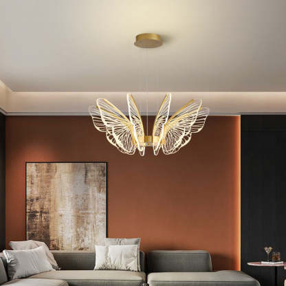 Contemporary Butterfly Iron Aluminum Pendant Light