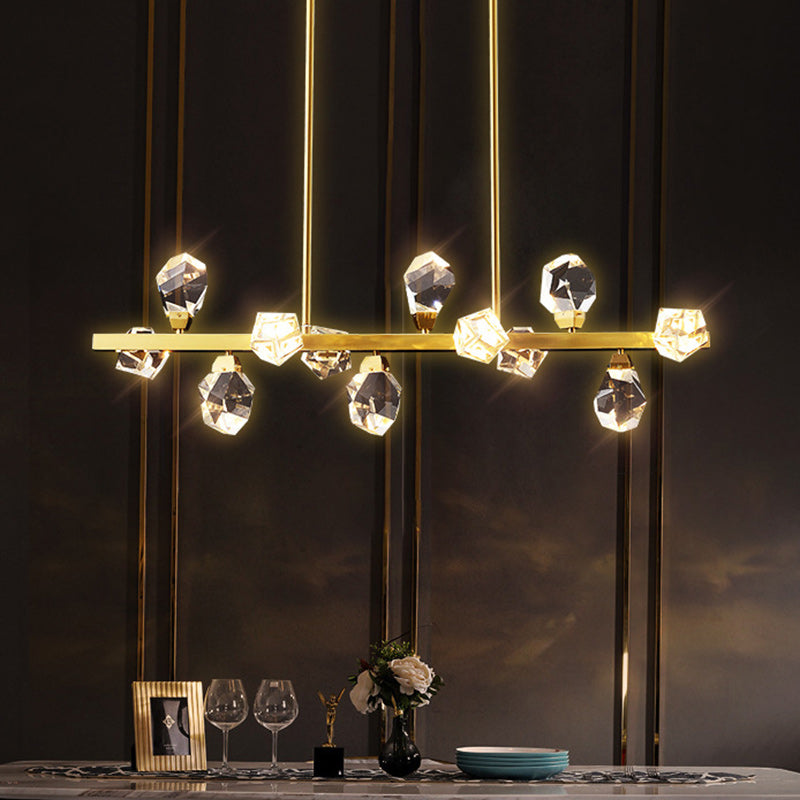 Island frame brass chandeliers for bathroom — 10-Light / 220V-240V (UK/AU)