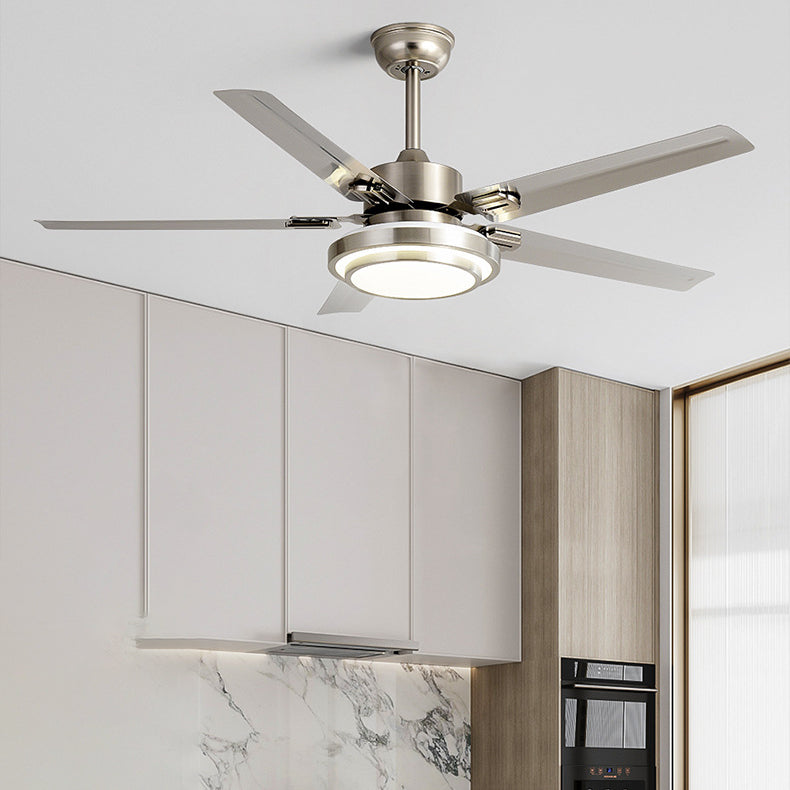 Industrial Rectangular Fan Blade Iron LED Fan Light