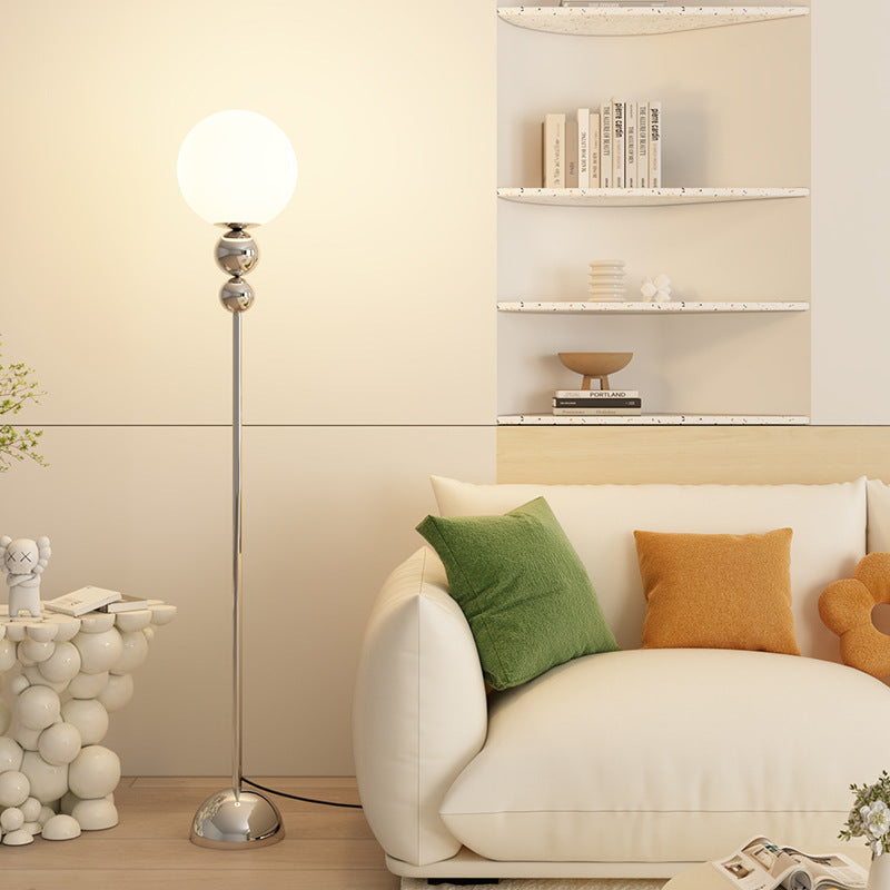 Beige iron orb floor lamps - minimalist — 220V-240V (UK/AU)