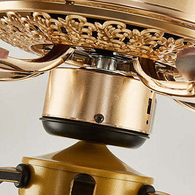 Chinese Lantern Iron Ceiling Fan Light
