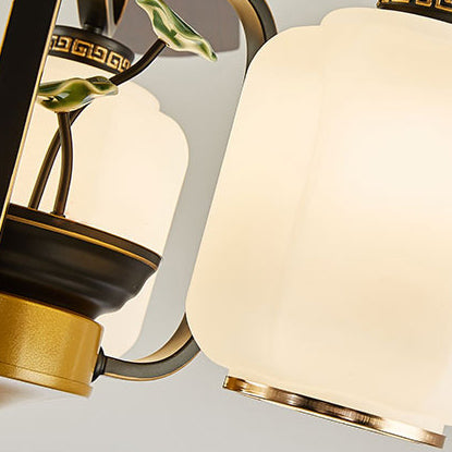 Chinese Lantern Iron Ceiling Fan Light
