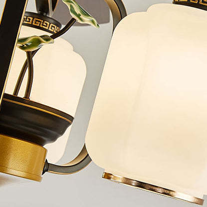 Chinese Lantern Iron Ceiling Fan Light