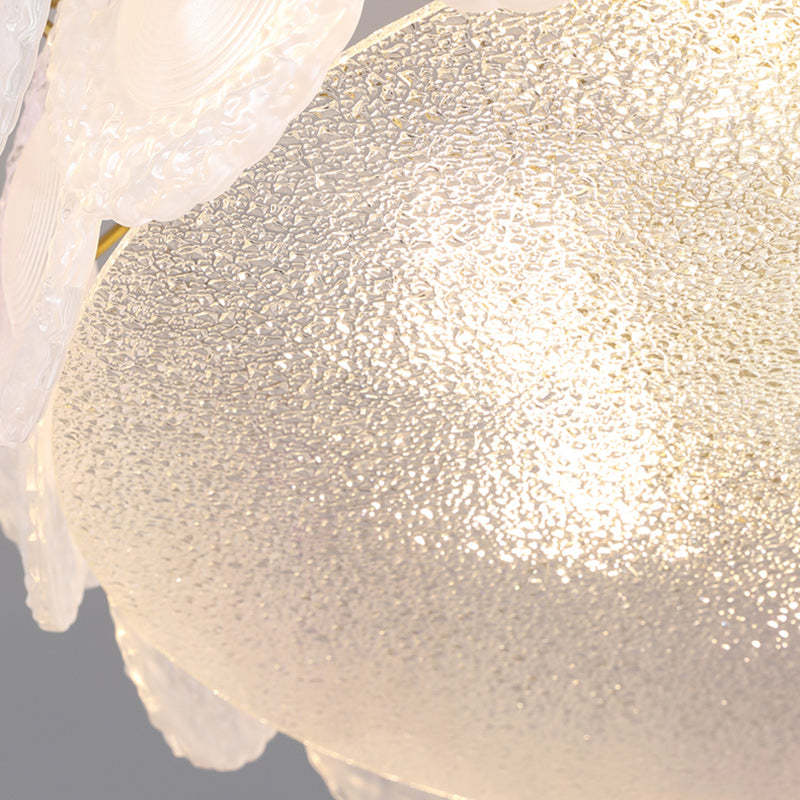 Contemporary Pearl Glass 5/8-Light Ceiling Light