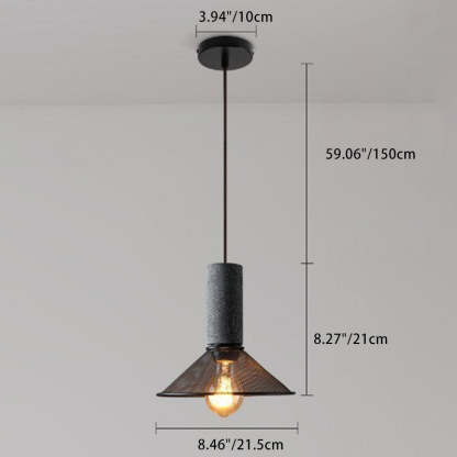 Industrial Cylinder Dome Cement Iron Pendant Light