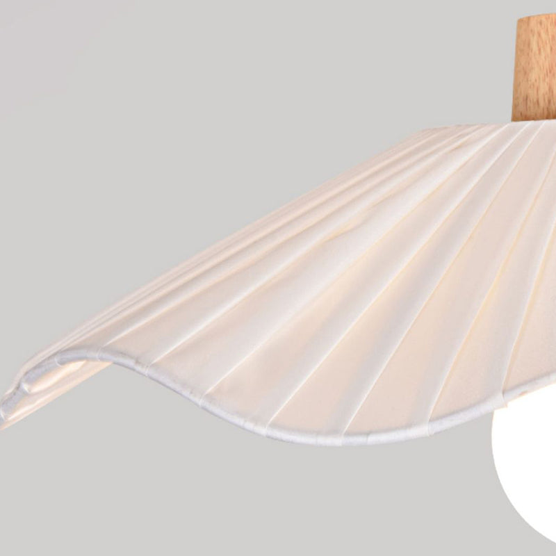 Minimalist Flower Wooden Fabric Ceiling Light