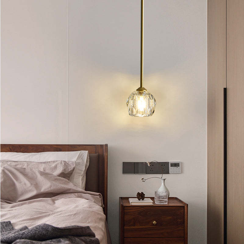 Modern Luxury Round Crystal Pendant Light — Hanging Wire / 220V-240V For UK/AU