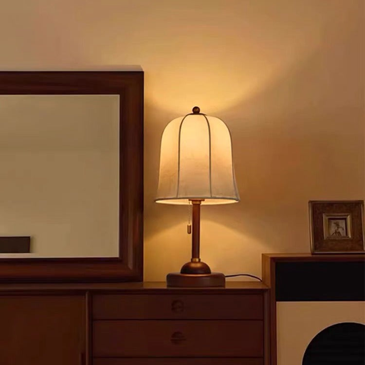 Lighom floral solid fabric table lamps for living room — 220V-240V (UK/AU)