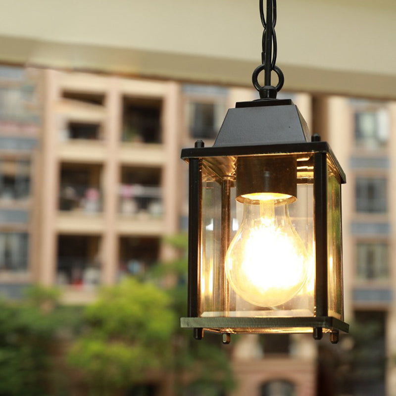 Minimalist Rectangular Aluminum Glass Pendant Light