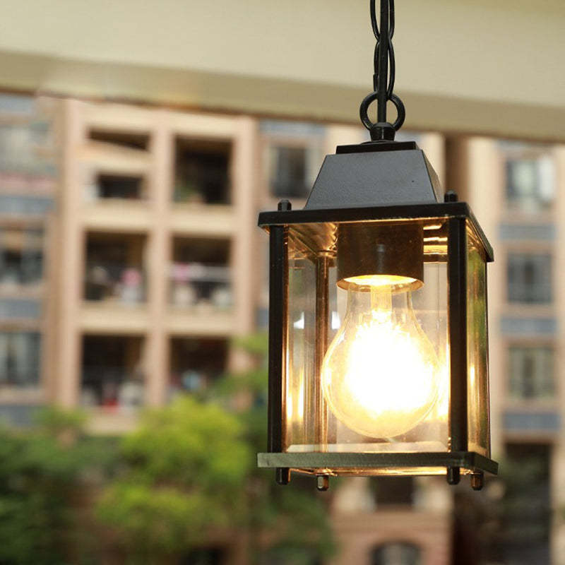 Minimalist Rectangular Aluminum Glass Pendant Light