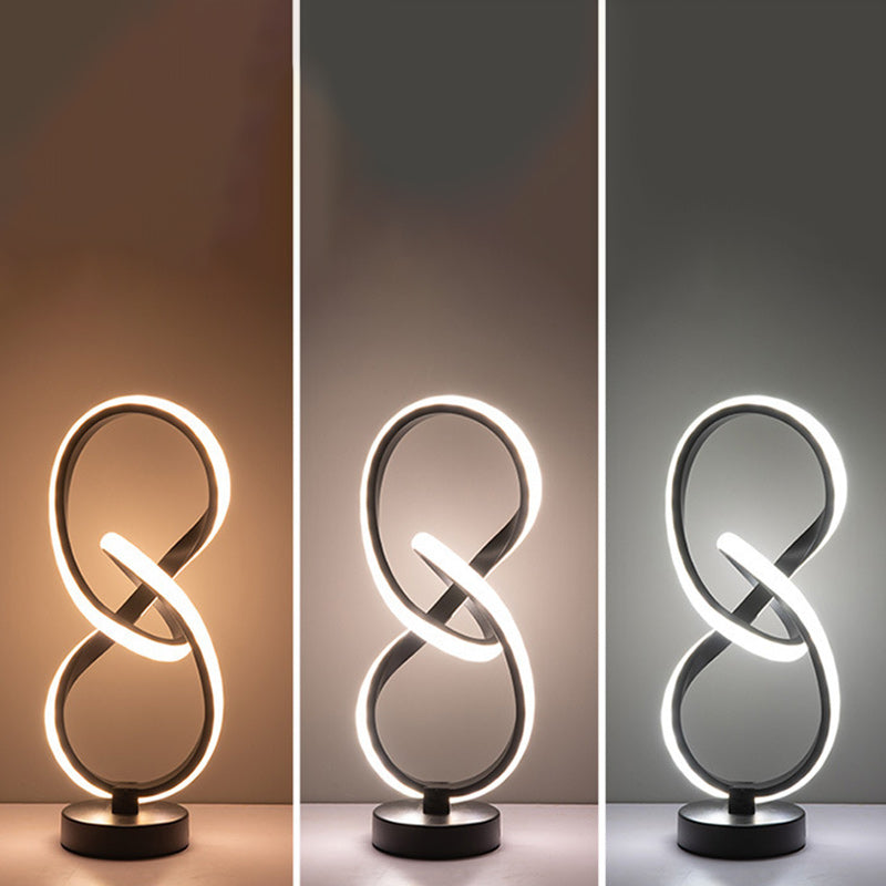 Modern Irregular Lines Aluminum Silicone LED Lamp — RGB / A / 110V-120V For US/CA