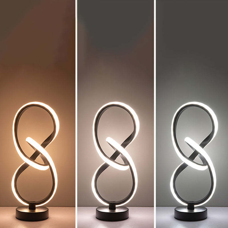 Modern Irregular Lines Aluminum Silicone LED Lamp — RGB / A / 110V-120V For US/CA