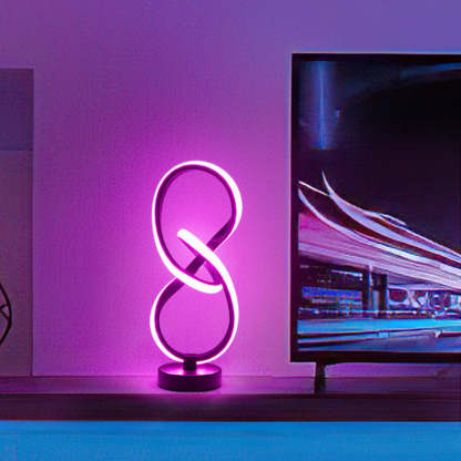 Modern Irregular Lines Aluminum Silicone LED Lamp — White Light (5000K) / C / 220V-240V For UK/AU
