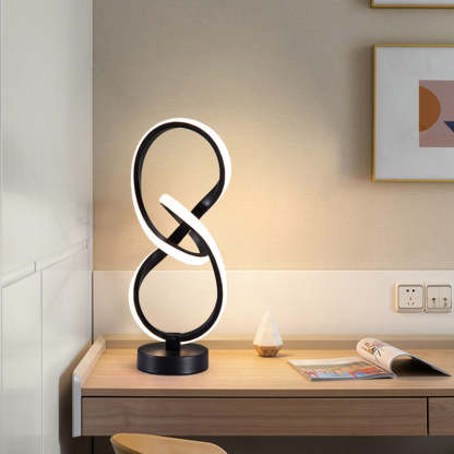 Modern Irregular Lines Aluminum Silicone LED Lamp