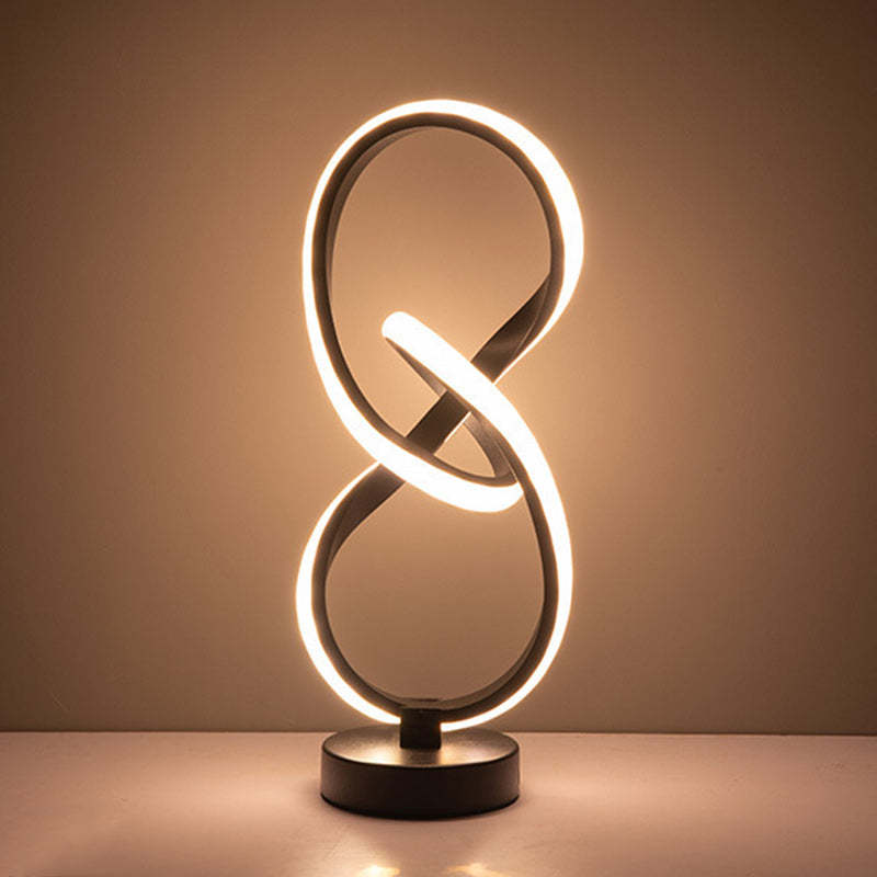 Modern Irregular Lines Aluminum Silicone LED Lamp