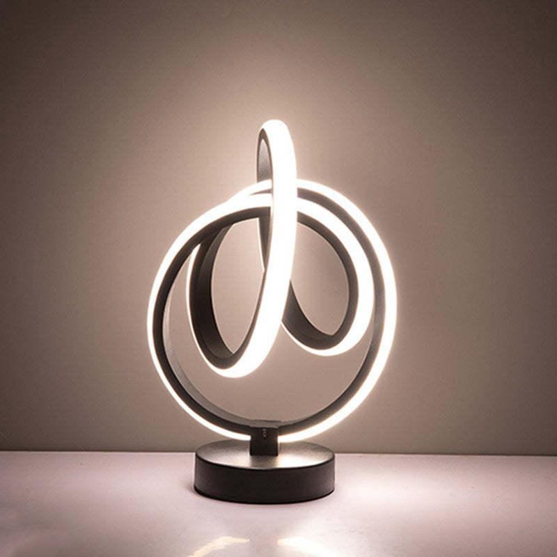 Modern Irregular Lines Aluminum Silicone LED Lamp