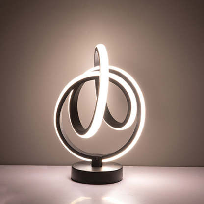 Modern Irregular Lines Aluminum Silicone LED Lamp