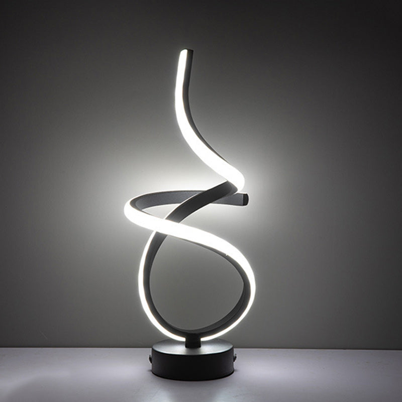 Modern Irregular Lines Aluminum Silicone LED Lamp
