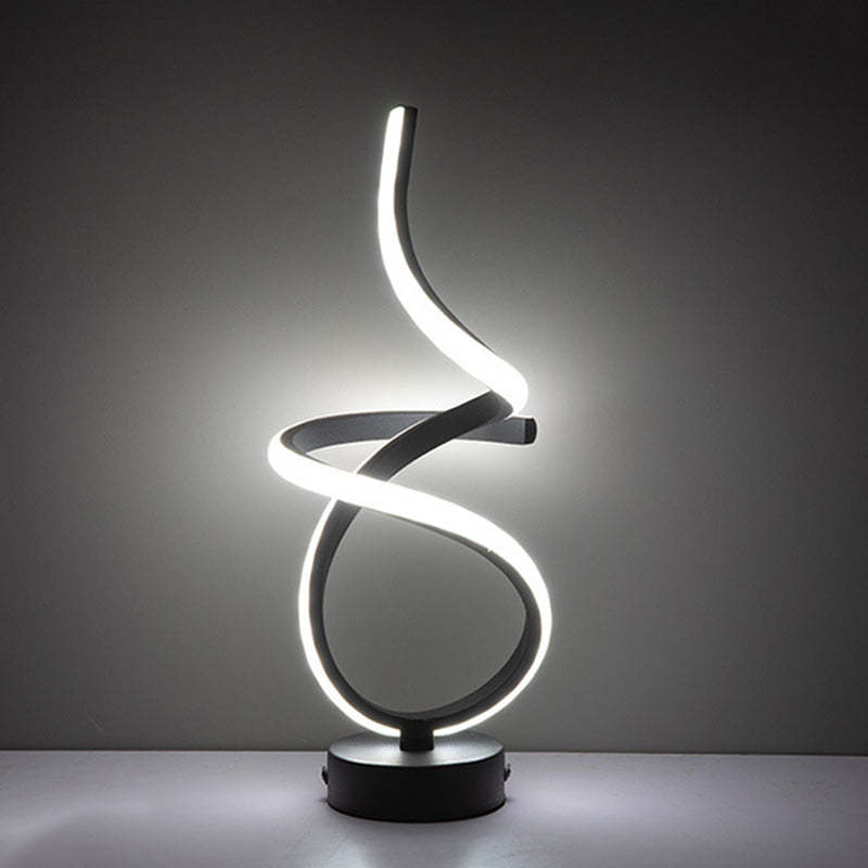 Modern Irregular Lines Aluminum Silicone LED Lamp
