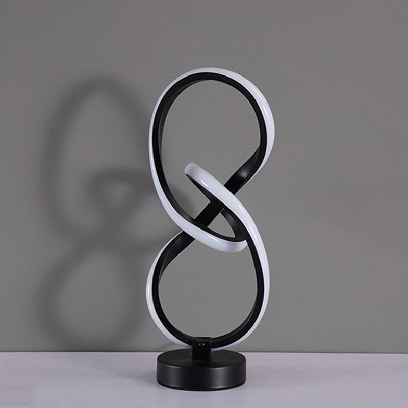 Modern Irregular Lines Aluminum Silicone LED Lamp