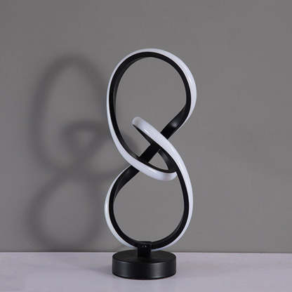 Modern Irregular Lines Aluminum Silicone LED Lamp
