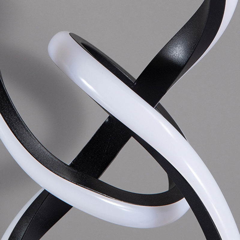 Modern Irregular Lines Aluminum Silicone LED Lamp — White Light (5000K) / A / 110V-120V For US/CA