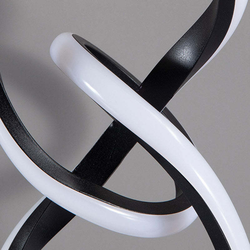 Modern Irregular Lines Aluminum Silicone LED Lamp — White Light (5000K) / A / 110V-120V For US/CA