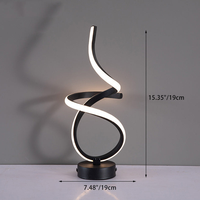 Modern Irregular Lines Aluminum Silicone LED Lamp — Warm Light(3000K) / C / 110V-120V For US/CA