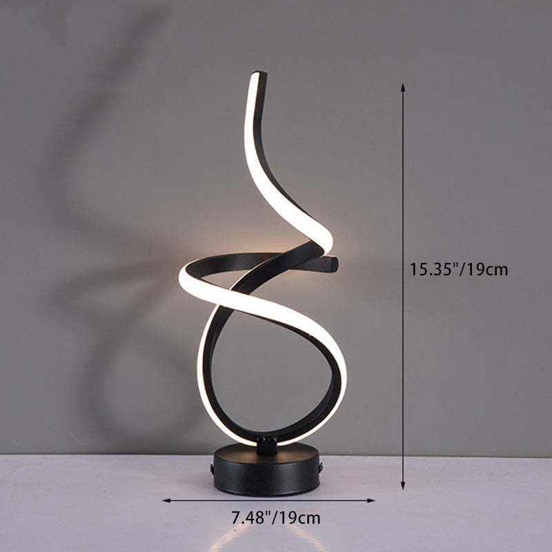 Modern Irregular Lines Aluminum Silicone LED Lamp — Warm Light(3000K) / C / 110V-120V For US/CA