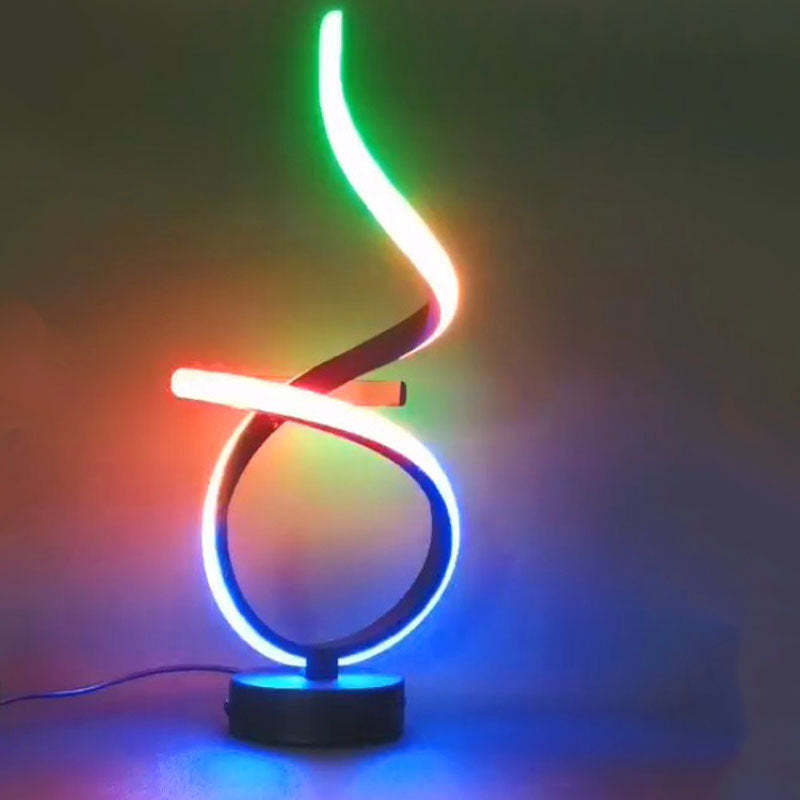 Modern Irregular Lines Aluminum Silicone LED Lamp — RGB / C / 110V-120V For US/CA