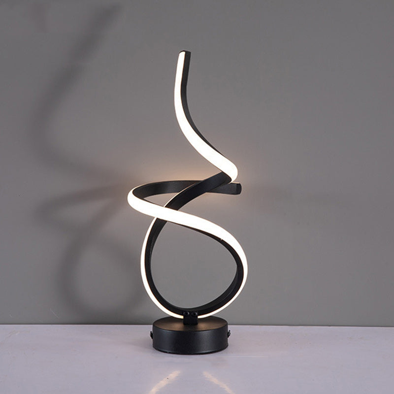 Modern Irregular Lines Aluminum Silicone LED Lamp