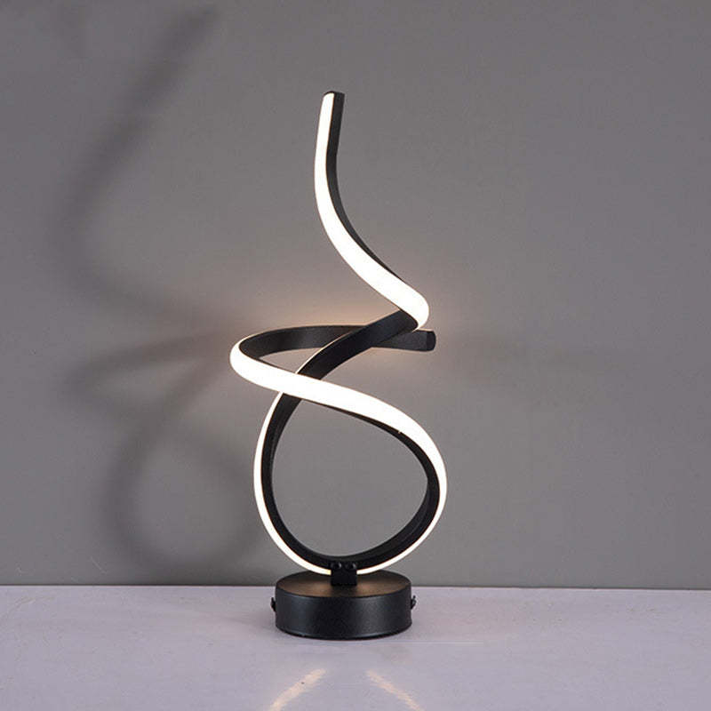 Modern Irregular Lines Aluminum Silicone LED Lamp