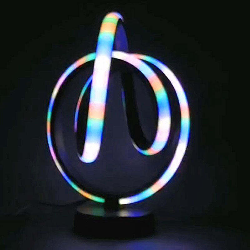 Modern Irregular Lines Aluminum Silicone LED Lamp — RGB / C / 220V-240V For UK/AU