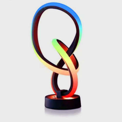 Modern Irregular Lines Aluminum Silicone LED Lamp
